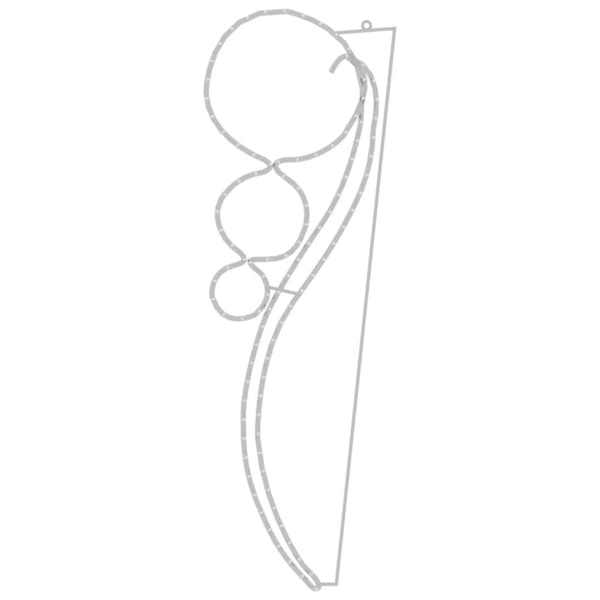 Klotformade ljusslingor 8 st varmvit 111,5x35x4,5 cm