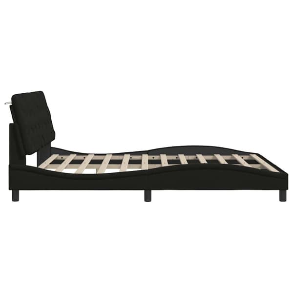 Bed Frame without Mattress Black 180x200 cm Fabric