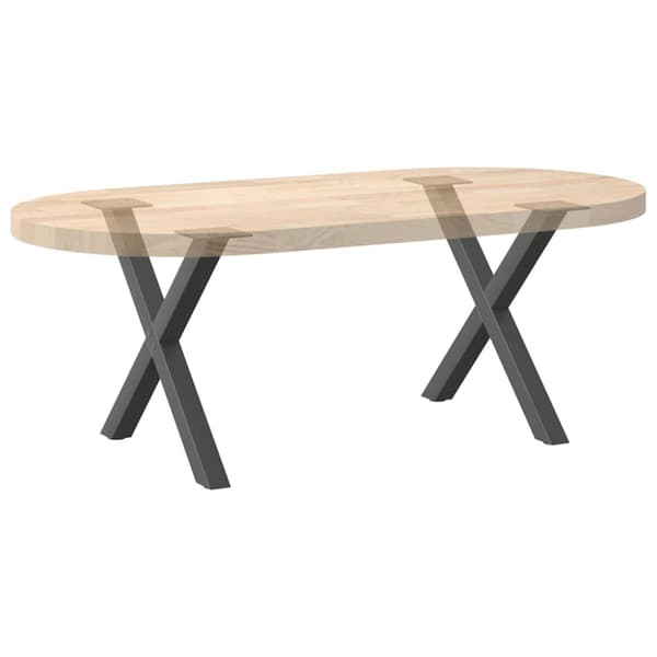 Soffbordsben X-formade 2 st antracit 60x(42-43) cm stål