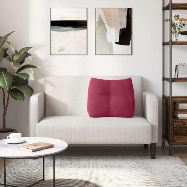 Ryggkudde Vinröd 60 x 24 x 50 cm Sammet