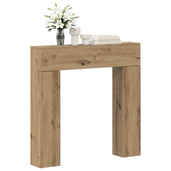 Eldstadsram Artisan-ek 102 x 18 x 100,5 cm Konstruerat trä