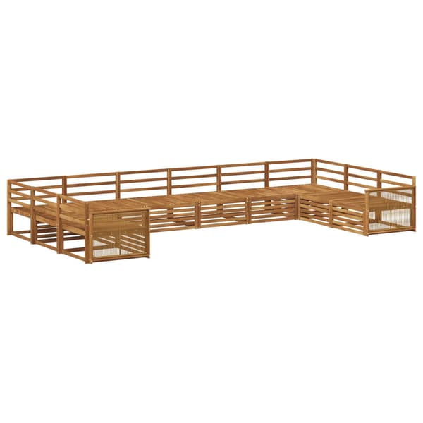Soffgrupper 10 pcs Massivt Akaciaträ