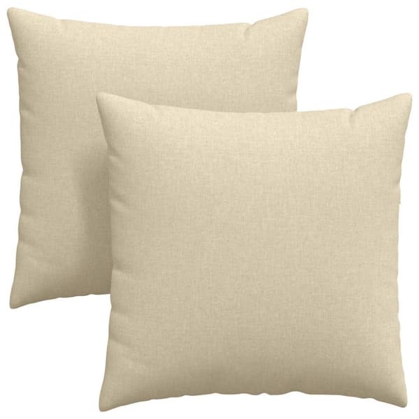 Sofakuddar 2 pcs Kräm 60 x 60 cm tyg