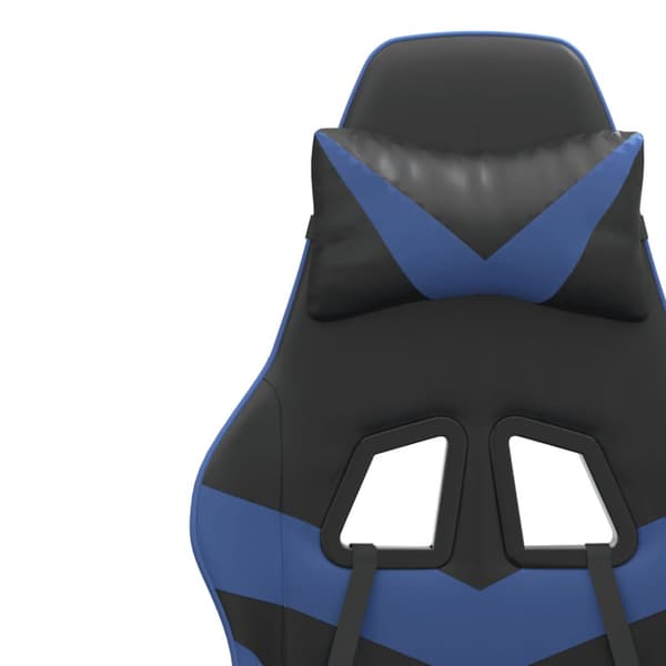 Gamingstol svart och blå konstläder
