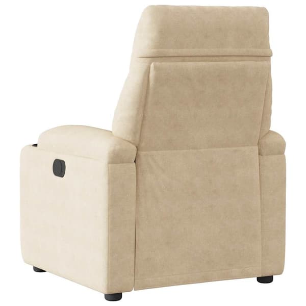Reclinerfåtölj gräddvit mikrofibertyg