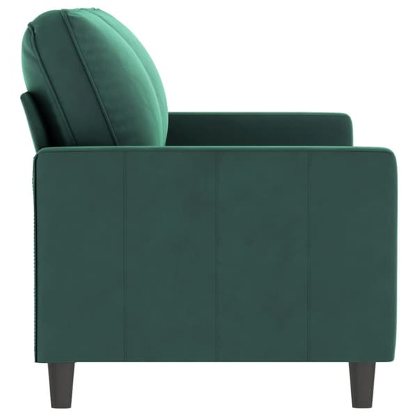 Soffa 2-sits mörkgrön 140 cm sammet