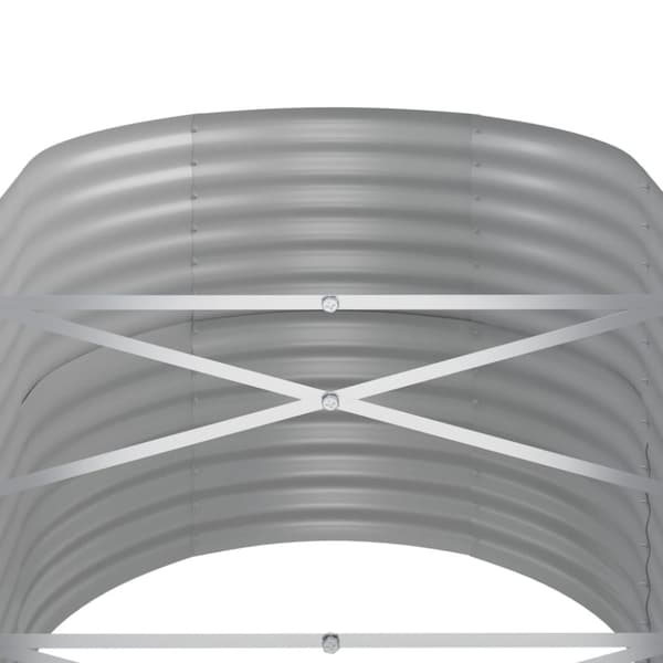 Odlingslåda galvaniserat stål 440x80x68 cm silver