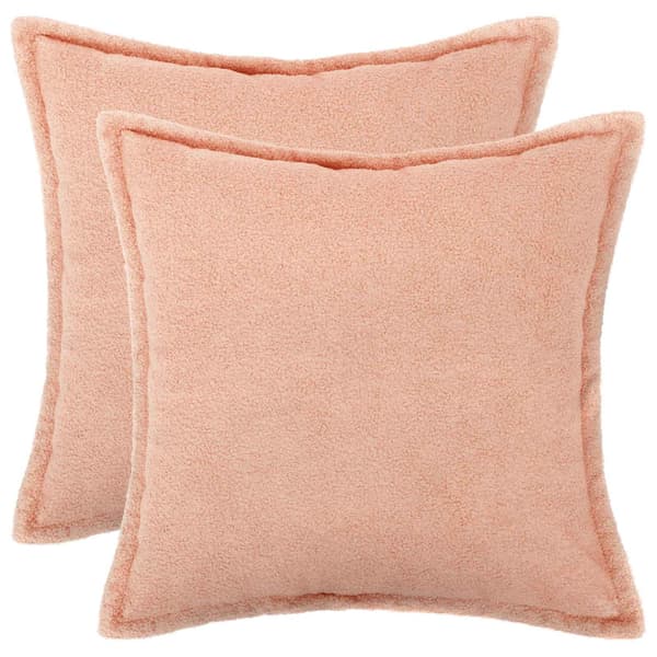 Kuddöverdrag 2 st HOUTEN Rosa 55 x 55 cm Bouclé