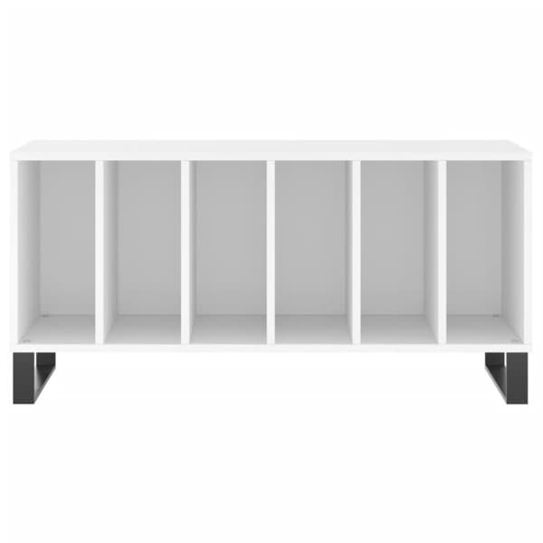 Stereobänk vit 100x38x48 cm konstruerat trä
