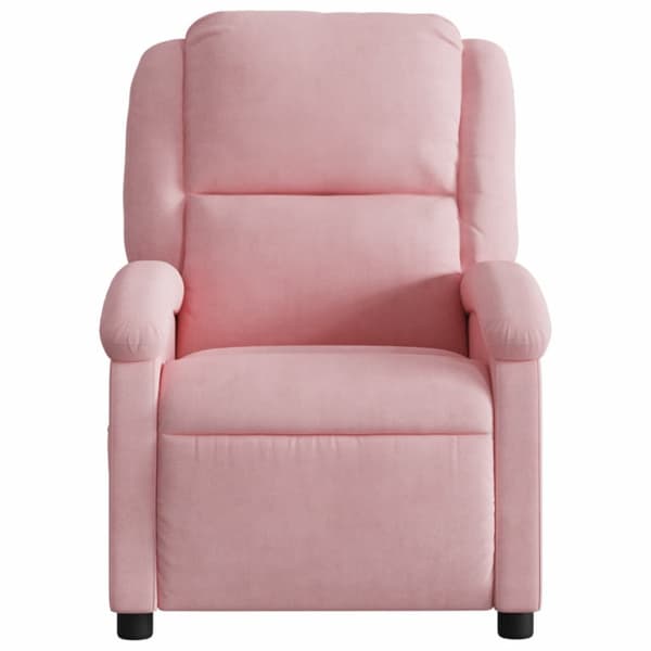 Reclinerfåtölj rosa sammet