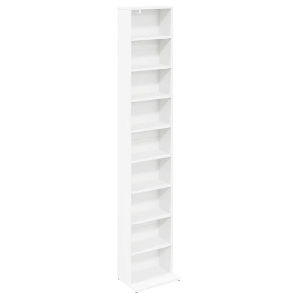 CD Skåp Vit 33 x 23,5 x 175 cm Konstruerat trä
