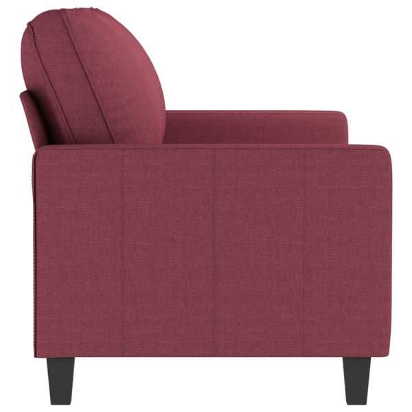2-sitssoffa vinröd 140 cm tyg