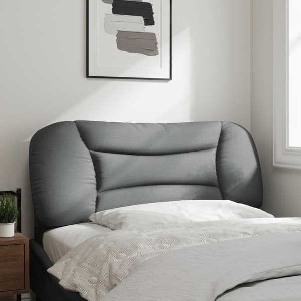 Headboard Cushion "Hvar" Light Grey 100 cm Fabric