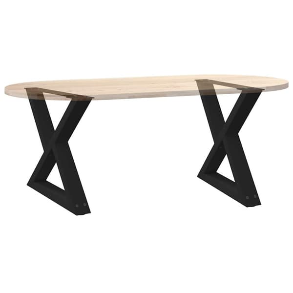Soffbordsben 2 st svarta 60x(42-43,3) cm stål