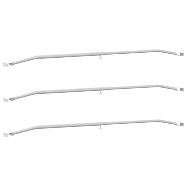 Tarpaulinbracket för släp 3 pcs Silver 100-145 cm Aluminium