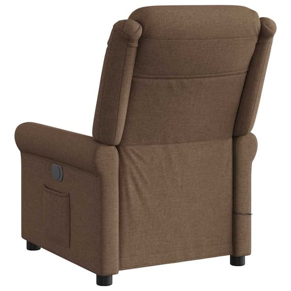 Massagefåtölj brun tyg