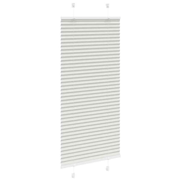 Plisserad persienn ljusgrå 65x150cm tyg bredd 64,4cm polyester