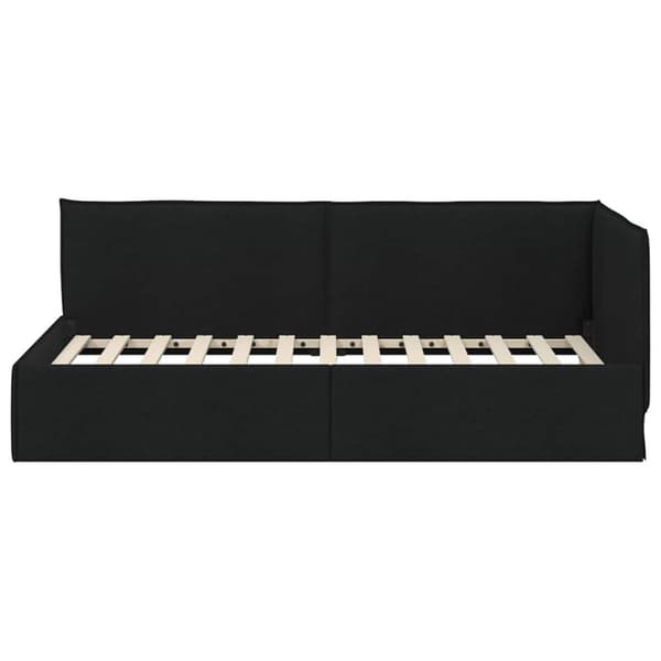 Hörn Sängram Svart 90 x 190 cm tyg
