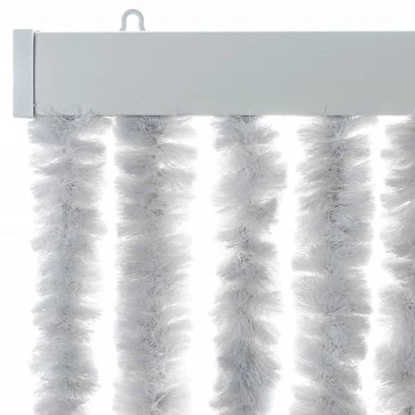 Insektsgardin grå 100x220 cm chenille