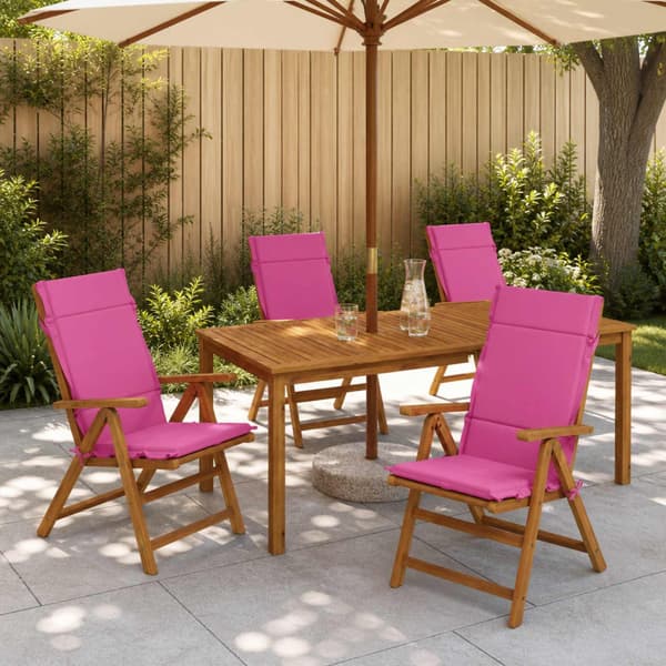4-delade Höga Ryggstolsdynor GEMERT 4 st 100% Polyester Rosa