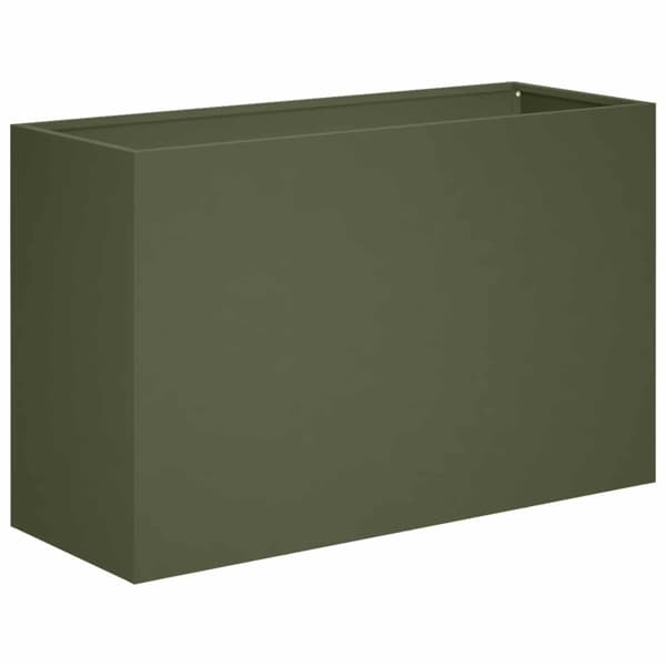 Trädgårdsplanterare 2 st Olivgrön 80 x 30 x 40 cm