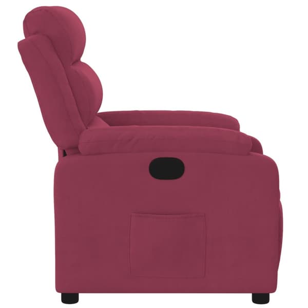 Reclinerfåtölj vinröd sammet