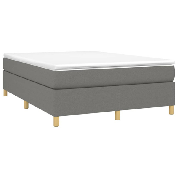 Boxspring-sängram mörkgrå 140x200 cm tyg