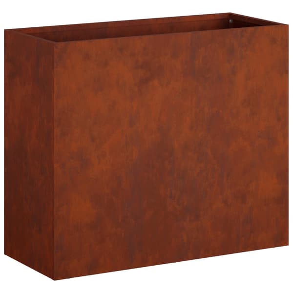 Trädgårdsplanterare 2 st Rostig 50 x 20 x 40 cm