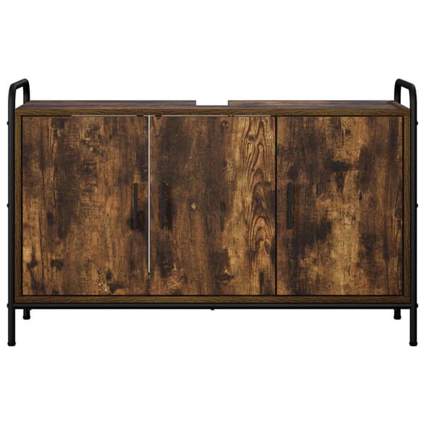 Badrumsskåp Rökt ek 95 x 34 x 61 cm Konstruerat trä
