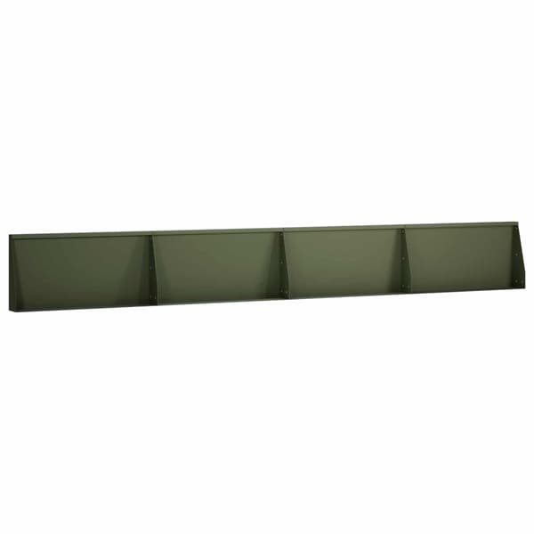 Stödvägg 4 st 80 x 12 x 40 cm Stål Olivgrön