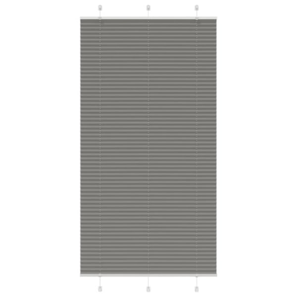 Plisserad persienn antracit 105x200 cm tyg bredd 104,4 cm