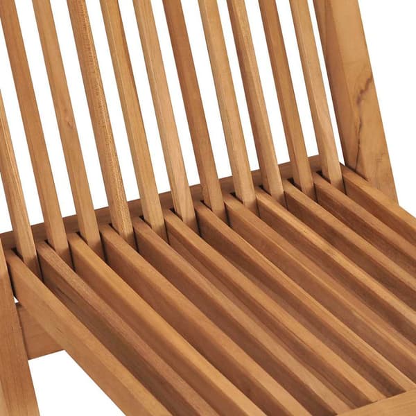 Hopfällbar trädgårdsstol 2 st massiv teak