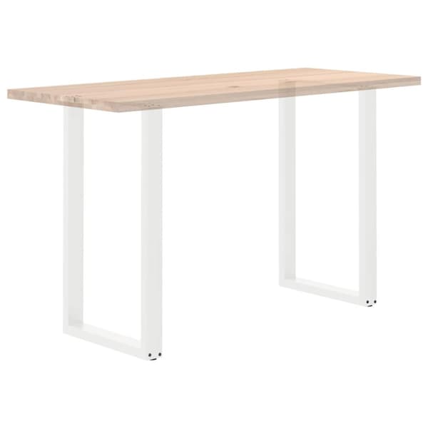 Barbordsben U-formade 2 st vita 60x(100-101) cm stål