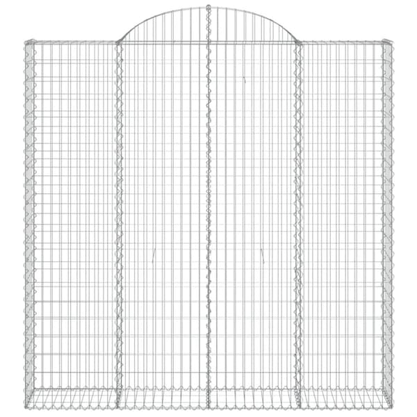 Gabion bågformad 200x30x200/220 cm galvaniserat järn