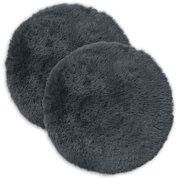 Kuddöverdrag 2 st HEERLEN Antracit Ø 40 cm PV Fleece