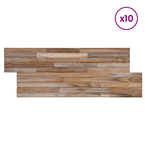 Väggpanel 10 st Naturlig 55 x 20 x 2 cm
