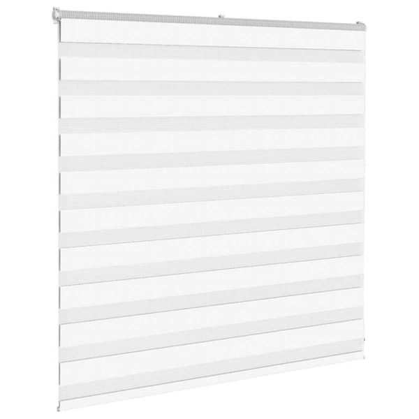 Rullgardin zebra vit 150x100 cm tyg bredd 145,9 cm polyester