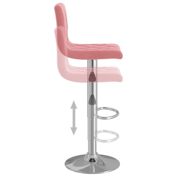 Barstolar 2 st rosa sammet