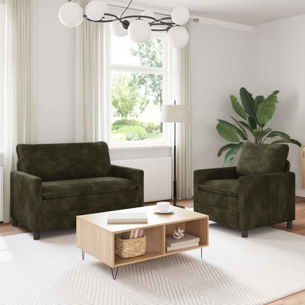 Soffset 2 pcs Grön Polyester