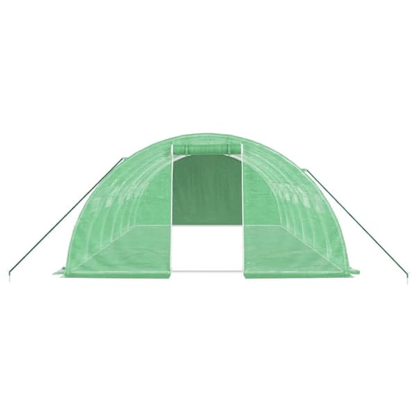 Växthus med stålram grön 24 m² 6x4x2 m