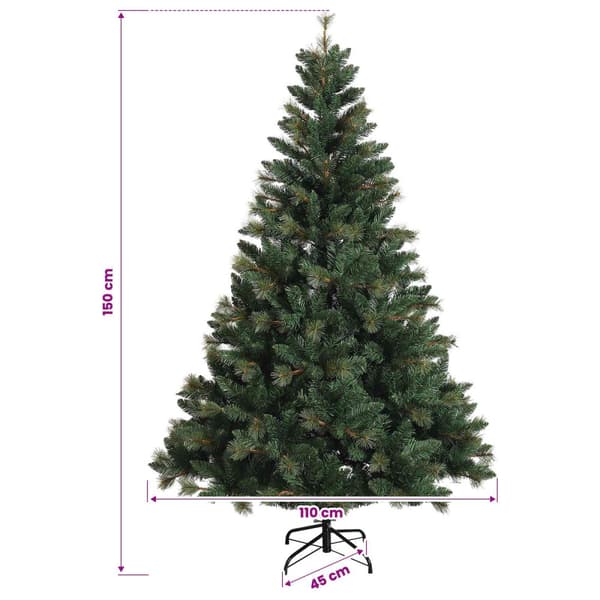 Plast Hingad Julgran 150 cm 150 LED-lampor Varmvit