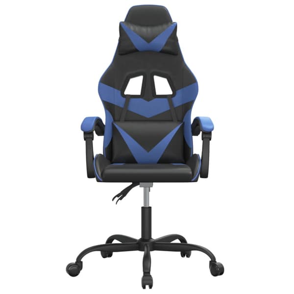 Gamingstol svart och blå konstläder