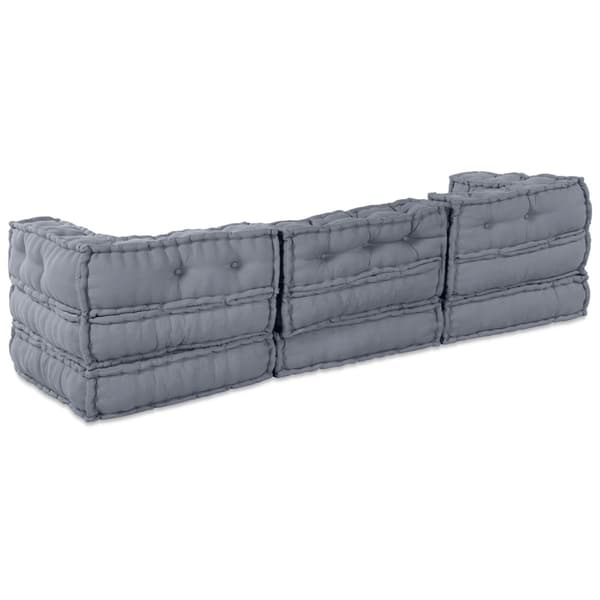 Modulsofa enhet 3 pcs Grå Tyg
