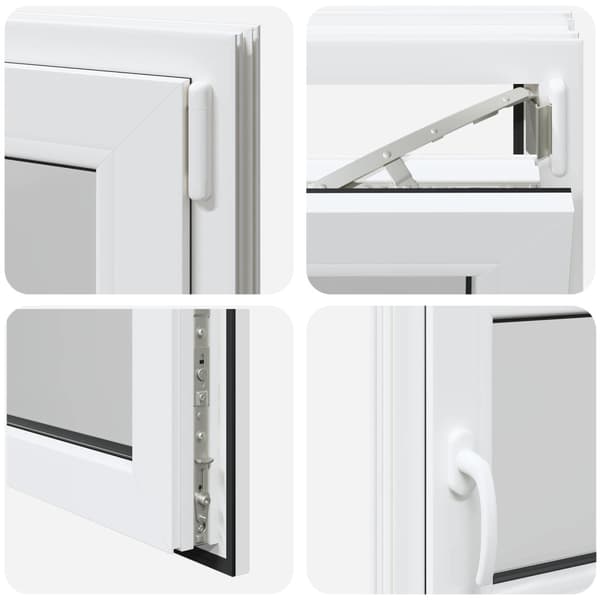 Källarfönster RISOR Vit 100 x 50 cm PVC och glas