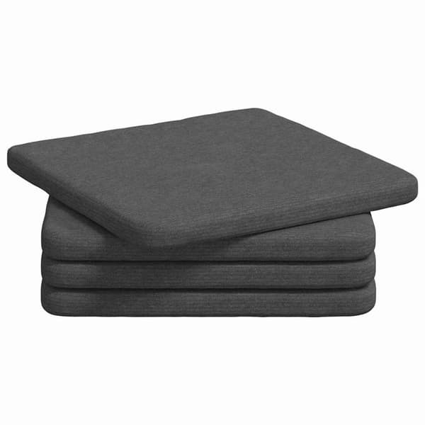 Sittkuddar 4 pcs Mörkgrå 40 x 40 x 3 cm Kordread tyg