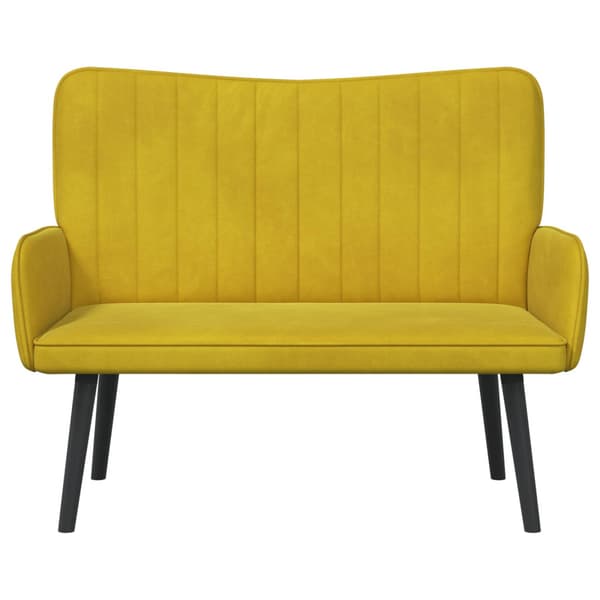 Tvåsitssoffa Gul 115 x 61 x 87 cm Sammet