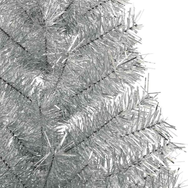 Konstgjord Förbelyst Julgran Silver 120 cm PET