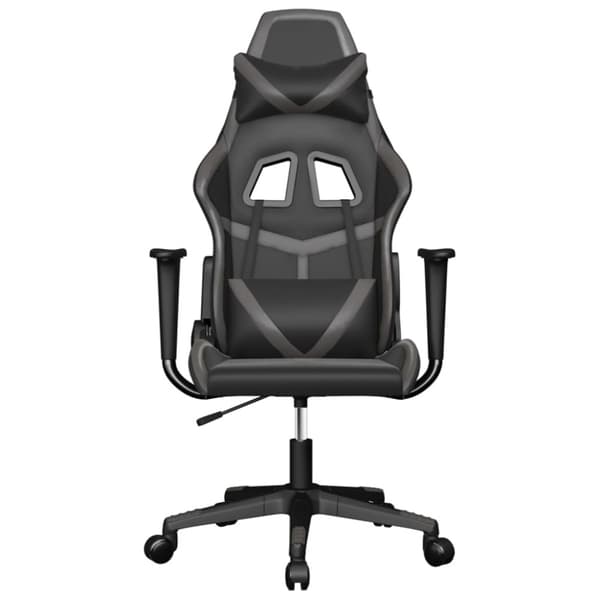 Gamingstol svart och grå konstläder