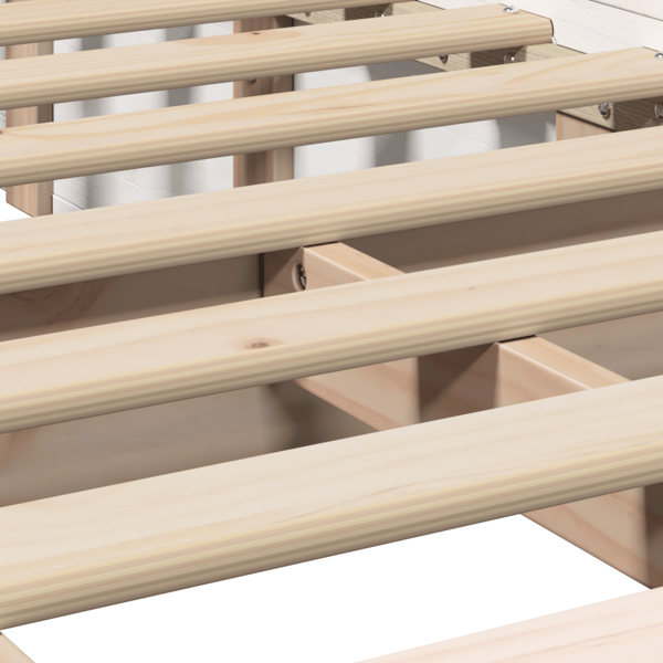 Sängram Vit 90 x 200 cm Massiv furu