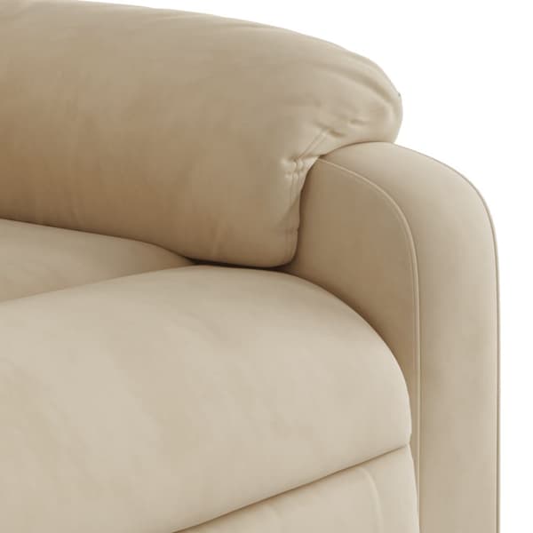 Reclinerfåtölj gräddvit mikrofibertyg